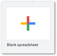 Google sheets New spreadsheet