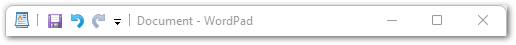 Title bar WordPad