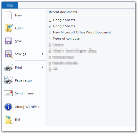 file menu